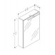 RB SCANDIC Vannas istabas spoguļskapītis, LED, 46 cm 1502101 RB SCANDIC Vannas istabas spoguļskapītis, LED, 46 cm 1502101
