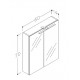 RB SCANDIC Vannas istabas spoguļskapītis, LED, 60 cm 1502303 RB SCANDIC Vannas istabas spoguļskapītis, LED, 60 cm 1502303