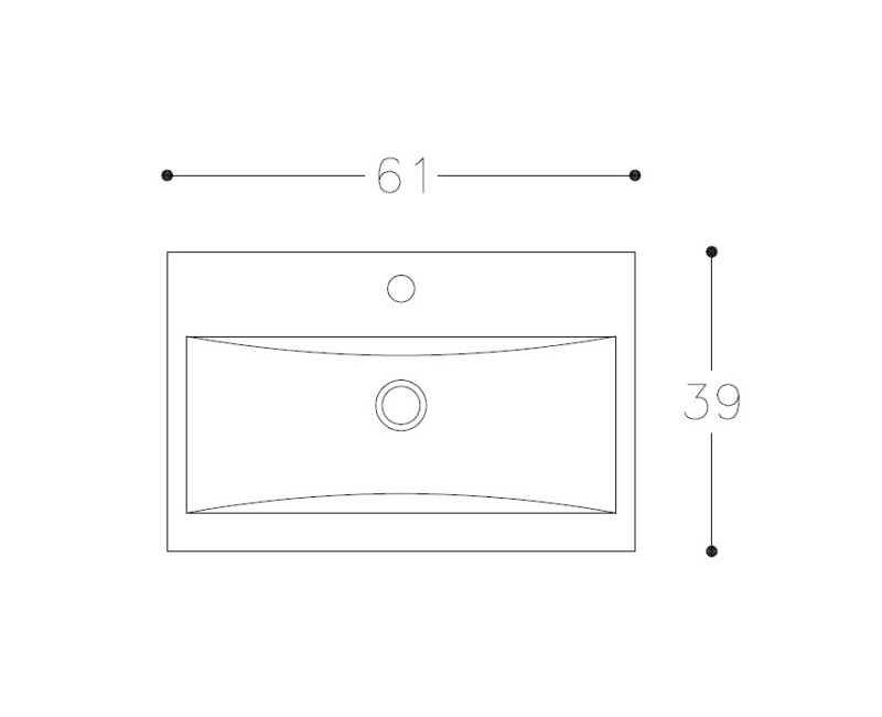 RB SCANDIC Шкафчик с раковиной 60cm, 15112311