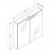 RB MILANO Vannas istabas spoguļskapītis, LED, 80 cm 1902512 RB MILANO Vannas istabas spoguļskapītis, LED, 80 cm 1902512
