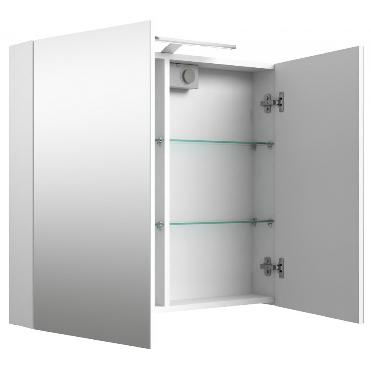RB SCANDIC Vannas istabas spoguļskapītis, LED, 80 cm 1502503 RB SCANDIC Vannas istabas spoguļskapītis, LED, 80 cm 1502503