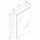 RB SCANDIC Vannas istabas spoguļskapītis 46 cm 1500111 RB SCANDIC Vannas istabas spoguļskapītis 46 cm 1500111