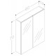 RB SCANDIC Vannas istabas spoguļskapītis 60 cm 1500303 RB SCANDIC Vannas istabas spoguļskapītis 60 cm 1500303