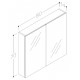 RB SCANDIC Vannas istabas spoguļskapītis 80 cm 1500503 RB SCANDIC Vannas istabas spoguļskapītis 80 cm 1500503