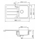 Schock Virtuves izlietne FORMHAUS D-100, 86x50cm Nero Schock Virtuves izlietne FORMHAUS D-100, 86x50cm Nero