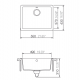 Schock Virtuves izlietne QUADRO N-100, 55x43cm Onyx Schock Virtuves izlietne QUADRO N-100, 55x43cm Onyx