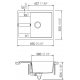 Schock Virtuves izlietne RONDA D-100L, 65x50cm Onyx Schock Virtuves izlietne RONDA D-100L, 65x50cm Onyx