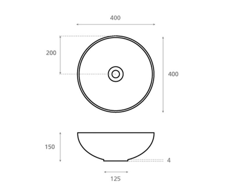 Bathco Vannas istabas izlietne Sicilia 40x40сm, uzliekamā 4069