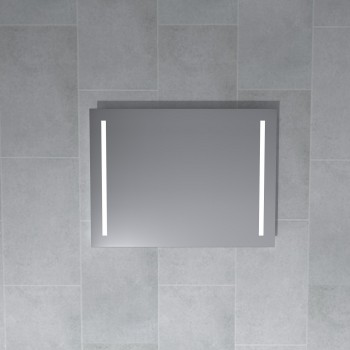 Stikla Serviss Spogulis ar LED apgaismojumu EMILIA 60x60cm