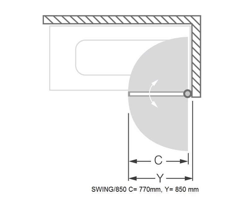 Roth Шторка на ванну SWING/850