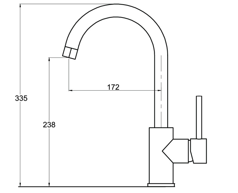 Кухонная мойка D505mm c смесителем SR100W/TAP5523