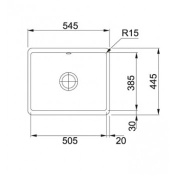 Franke Virtuves izlietne KUBUS 54.5x44.5cm, KBK 110-50, balta