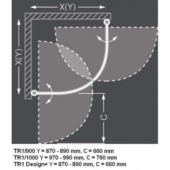 Roth Душевой уголок полукруглый TR1 100cm