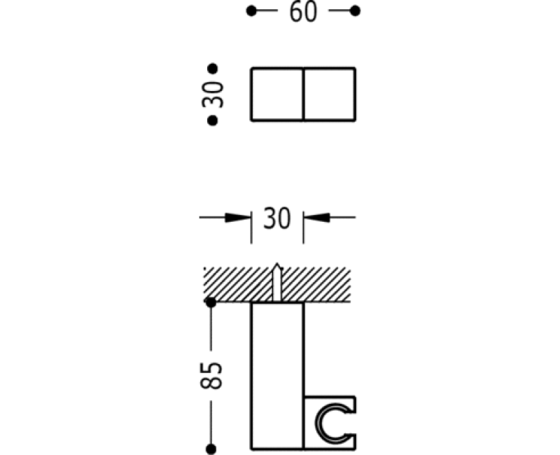 TRES Regulējams dušas klausules turētājs, hroms 107839