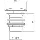TRES Sifona izplūde 72mm, hroms,13424010 TRES Sifona izplūde 72mm, hroms,13424010