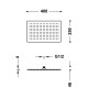 TRES INOX Antilime Dušas galva 40x25 cm, 134315008OM TRES INOX Antilime Dušas galva 40x25 cm, 134315008OM