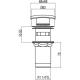 TRES Sifona izplūde Click-Clack 68x68mm, hroms,13434020 TRES Sifona izplūde Click-Clack 68x68mm, hroms,13434020