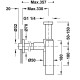 TRES Izlietnes sifons teleskopisks 1 1/4x32, 16110342AC