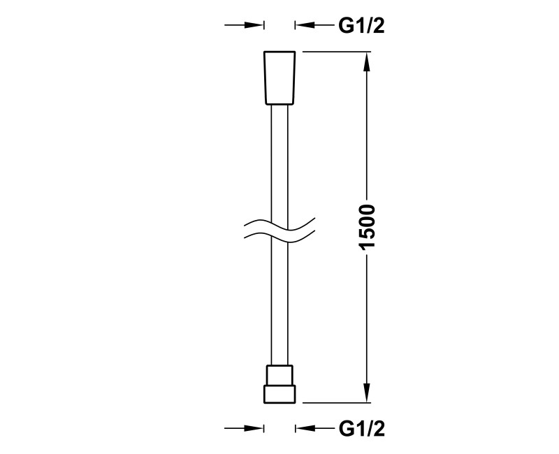 TRES SATIN Dušas šļūtene 1.5m, nevērpjas, 913460915