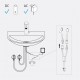TRES ELECTRONIC Izlietnes jaucējkrāns 230/6V, 39210301 TRES ELECTRONIC Izlietnes jaucējkrāns 230/6V, 39210301