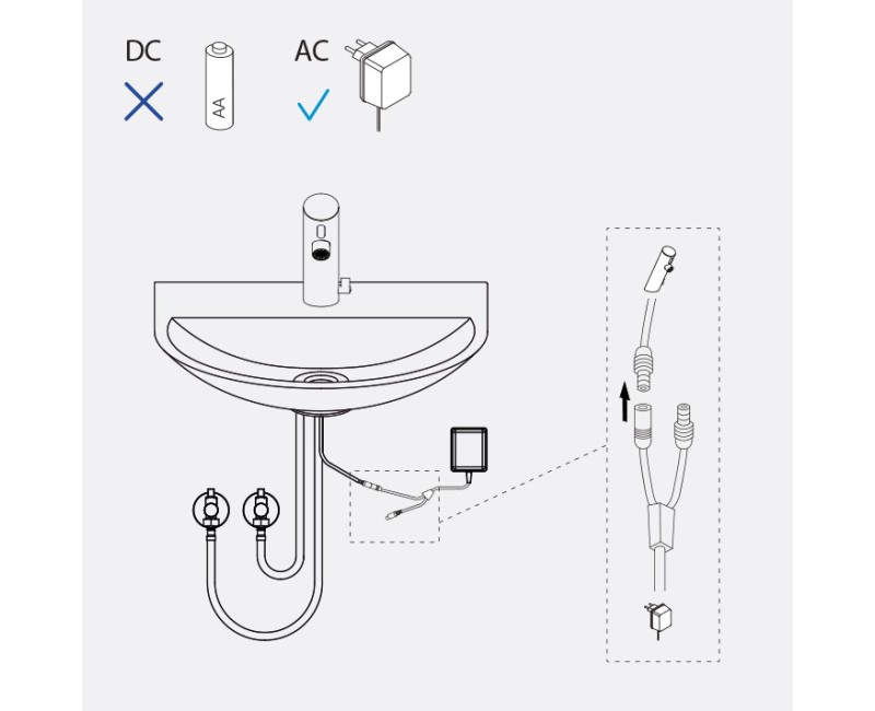 TRES ELECTRONIC Смеситель для умывальника 230V/6V, 39210301