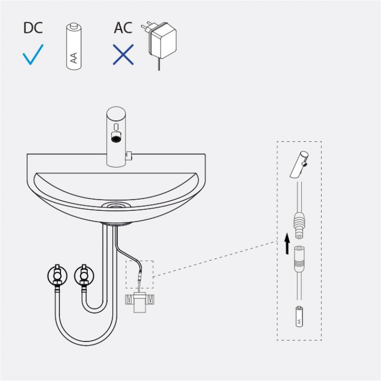 TRES ELECTRONIC Izlietnes jaucējkrāns 230/6V, 39210301 TRES ELECTRONIC Izlietnes jaucējkrāns 230/6V, 39210301