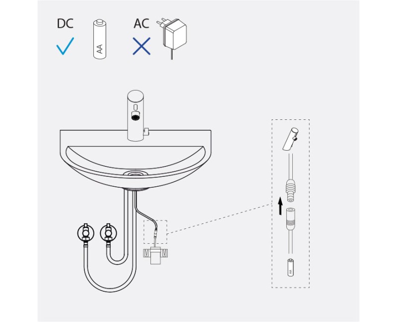 TRES ELECTRONIC Смеситель для умывальника 230V/6V, 39210301