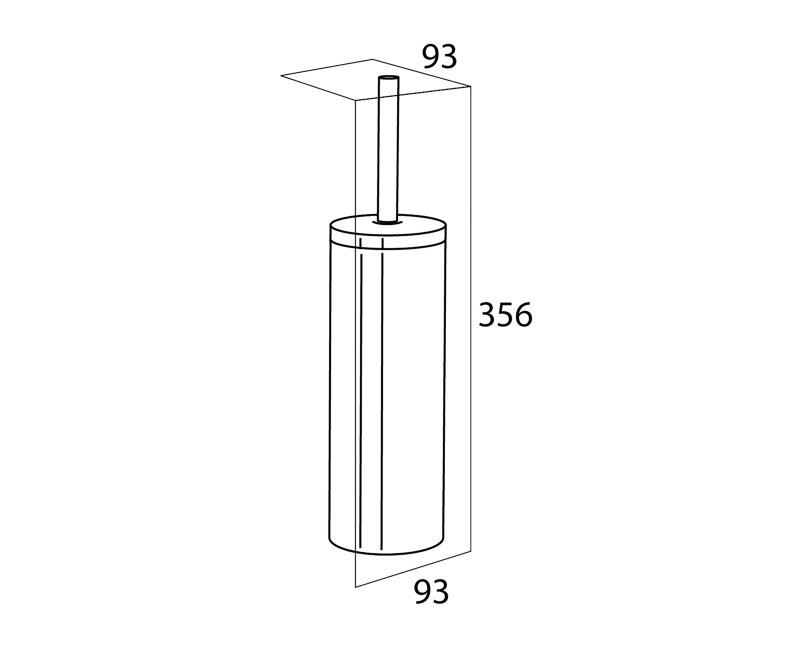 Tiger Boston Black Гарнитур с ёршиком напольный, чёрный