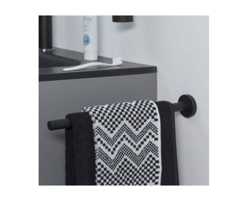 Tiger Boston Black Полотенцедержатель телескопический, чёрный