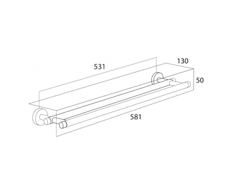Tiger Boston Black Dubultais dvieļu turētājs, melns