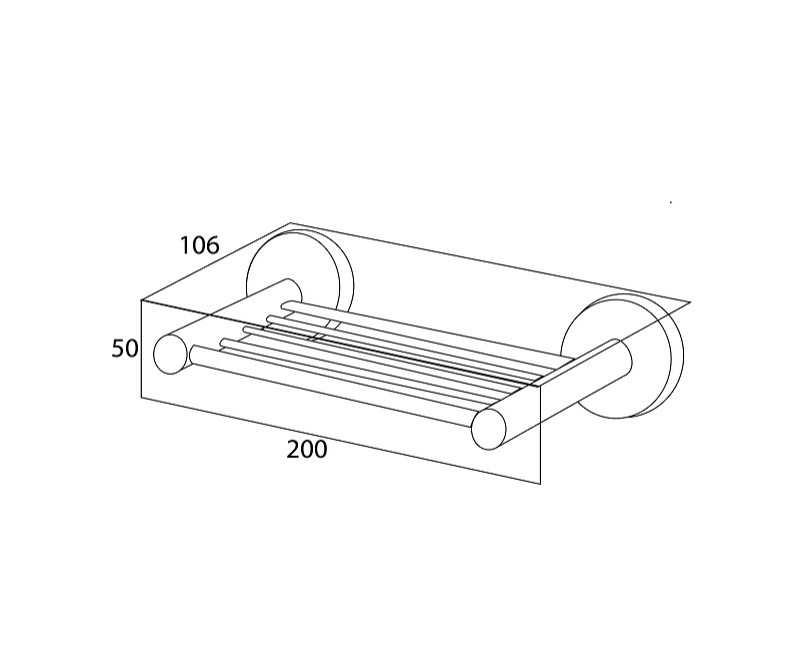 Tiger Boston мыльница, полированная нерж.сталь