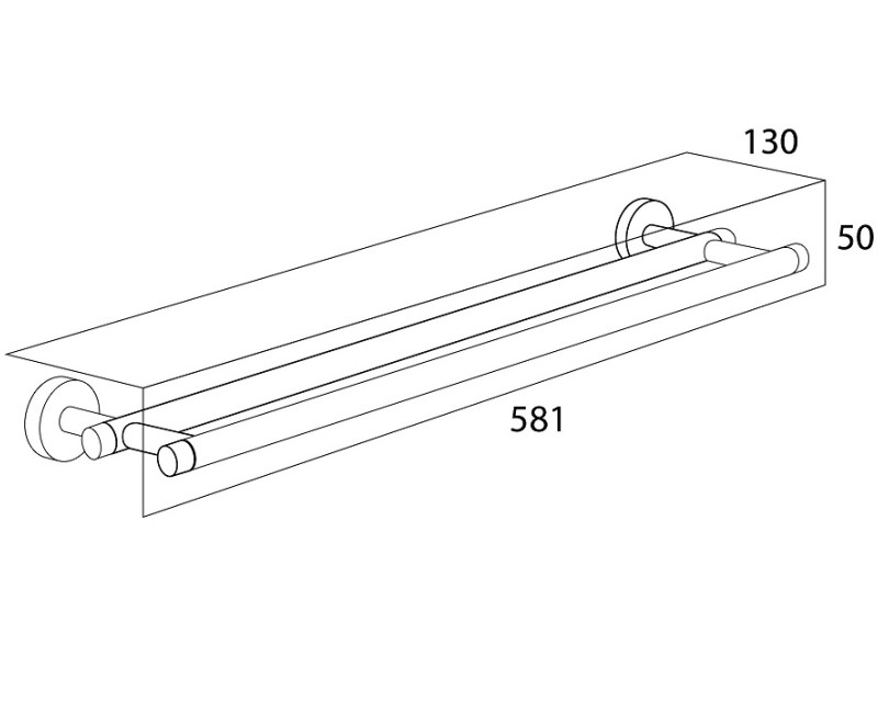 Tiger Boston Полотенцедержатель двойной, тертая нерж.сталь