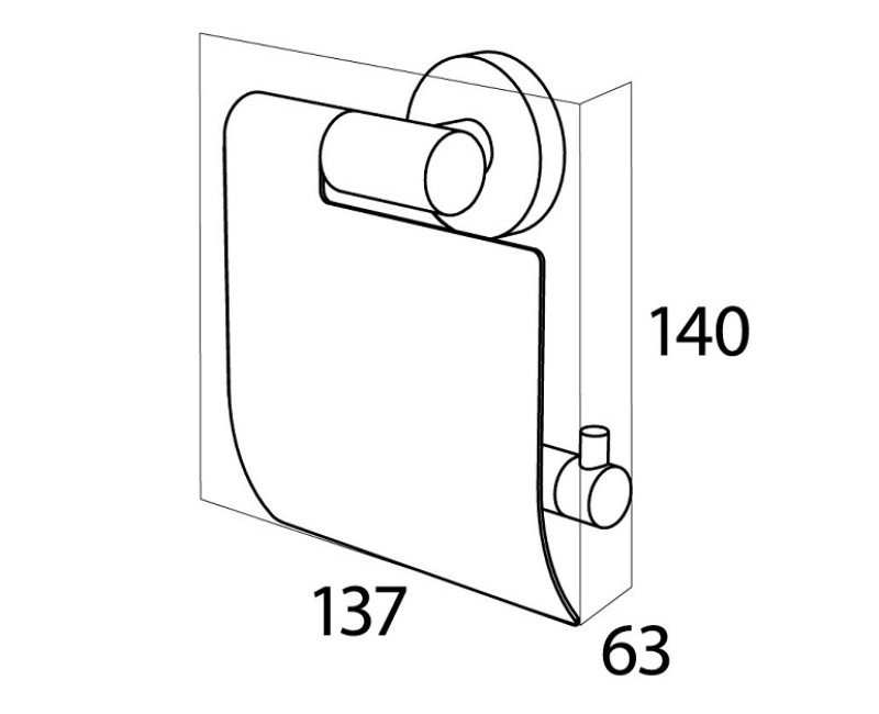 Tiger Boston Держатель туалетной бумаги, тертая нерж.сталь