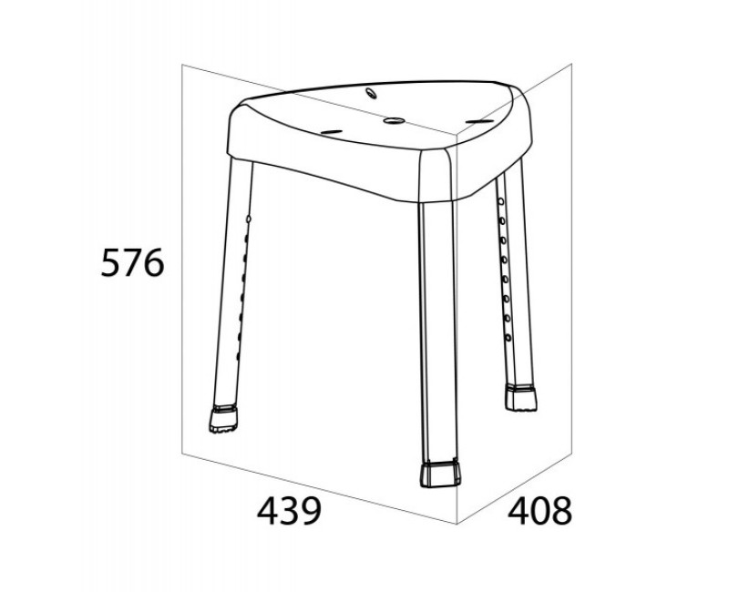 Tiger LIBRA Табуретка для душа, белый