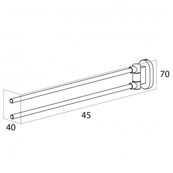 Tiger LUCCA Полотенцедержатель двойной поворотный, хром