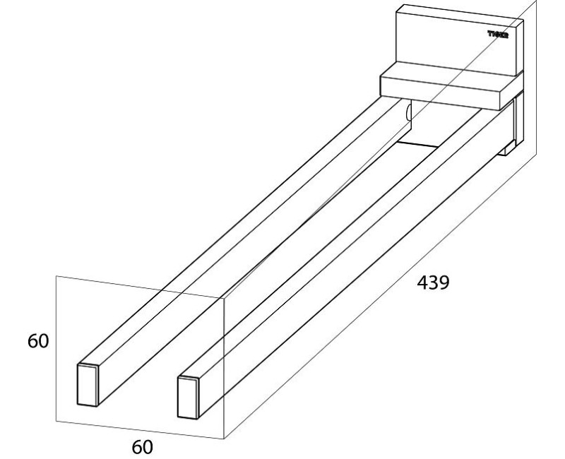 Tiger Safira Полотенцедержатель двойной поворотный, хром
