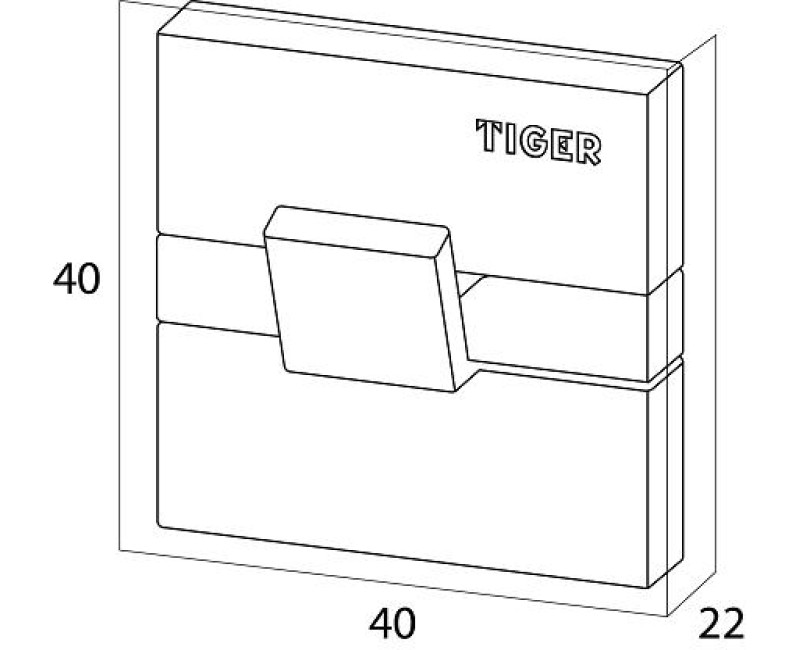 Tiger Safira Крючок маленький, хром