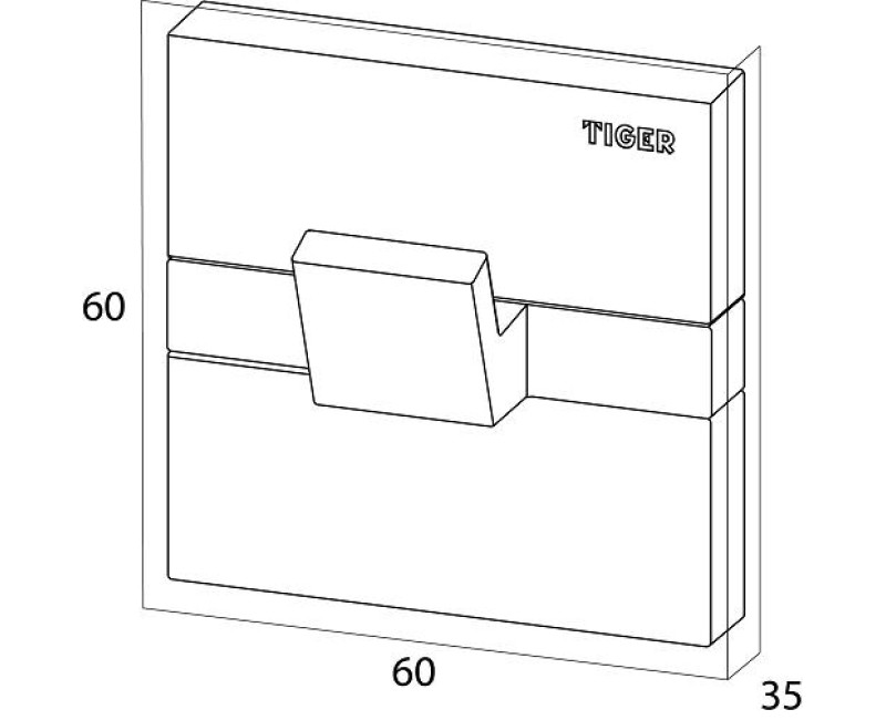 Tiger Safira Крючок большой, хром