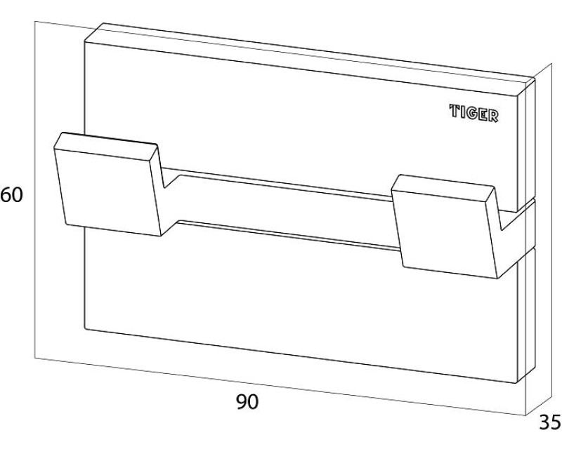 Tiger Safira Крючок двойной, хром