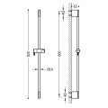 TRES Душевая штанга 800мм, 03463701AC