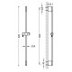 TRES Dušas stienis 800mm, 03463701BM TRES Dušas stienis 800mm, 03463701BM