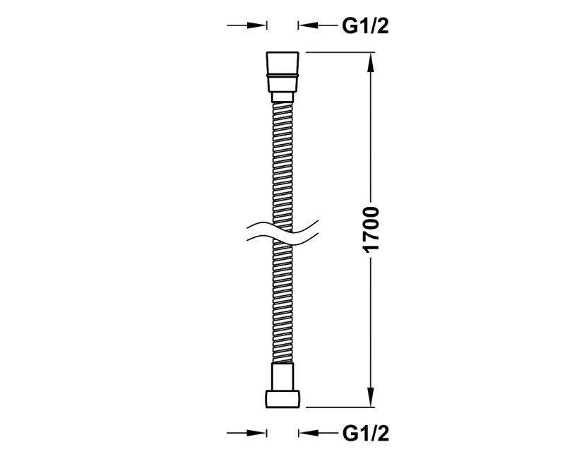 TRES Шланг для душа c двойной оплоткой 1,70 м, 913483005LM