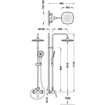 CANIGO-TRES Plus Cмеситель для душа с душевым комплектом 21819101