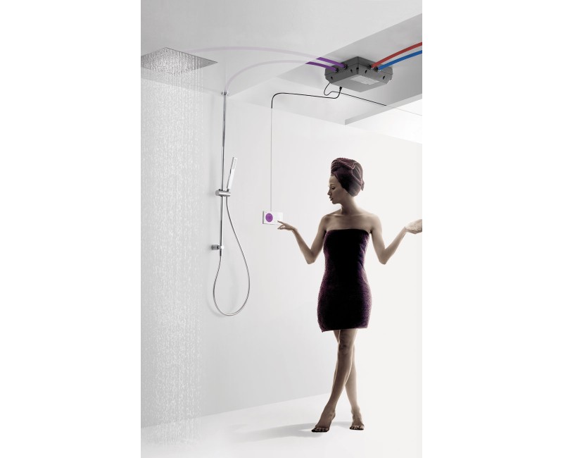 TRES Shower Technology Электронный термостатический душевой комплект, 09288404NM.