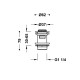 TRES Sifona izplūde 1 1/4 Click-Clack 37mm, hroms, 134215025 TRES Sifona izplūde 1 1/4 Click-Clack 37mm, hroms, 134215025