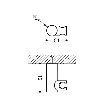 TRES Regulējams dušas klausules turētājs, 161839