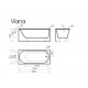 Vispool Прямоугольная ванна VIANA 160x715 mm Vispool Прямоугольная ванна VIANA 160x715 mm