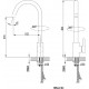 Vento CUCINA Virtuves jaucējkrāns, 352398 Vento CUCINA Virtuves jaucējkrāns, 352398