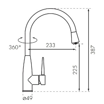 BLUE WATER VICTORIA-CH Смеситель для кухни, матовый