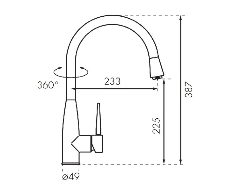 BLUE WATER VICTORIA-CH Смеситель для кухни, матовый